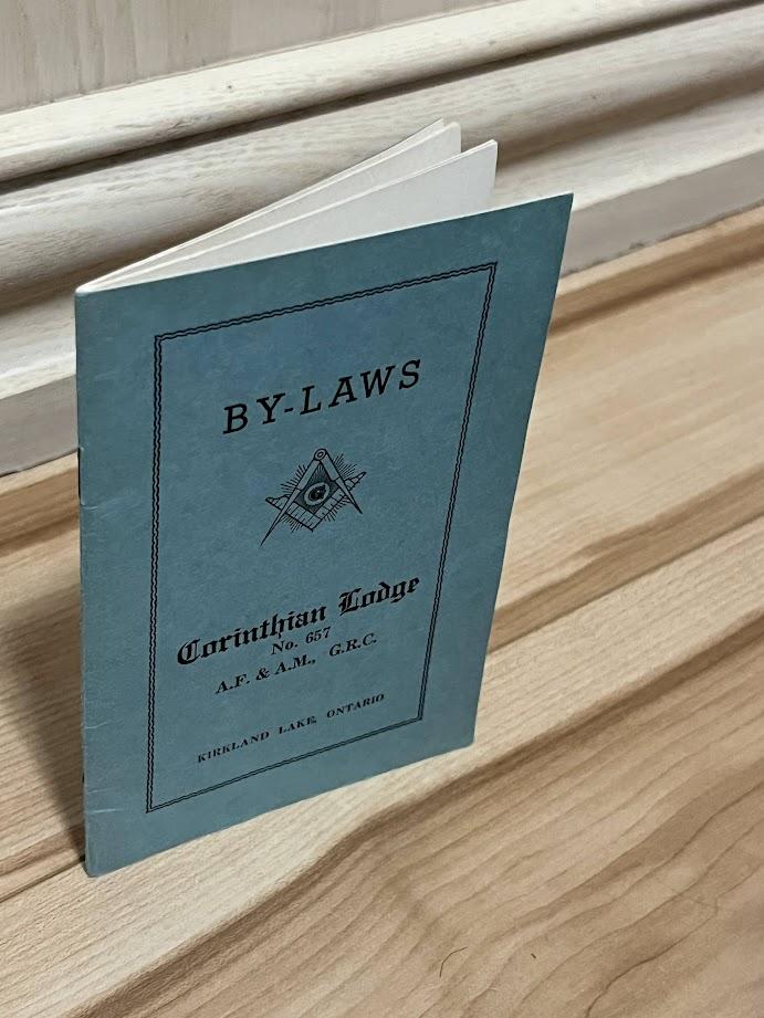 By-Laws Corinthian Lodge No. 657 by W. G. Killins