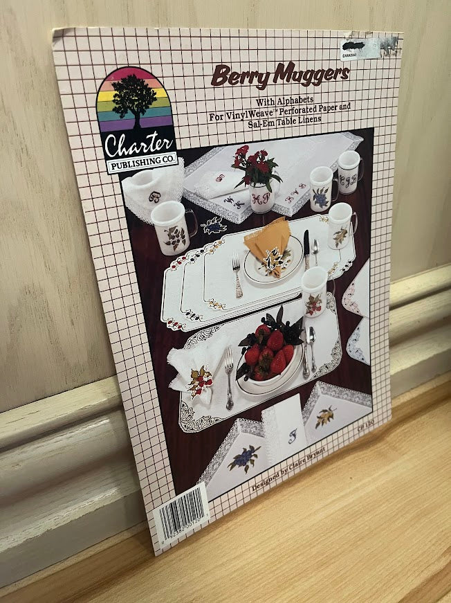 Berry Muggers - With Alphabets for Vinyl Weave Perforated Paper and Sal-Em Table Linens by Claire Bryant