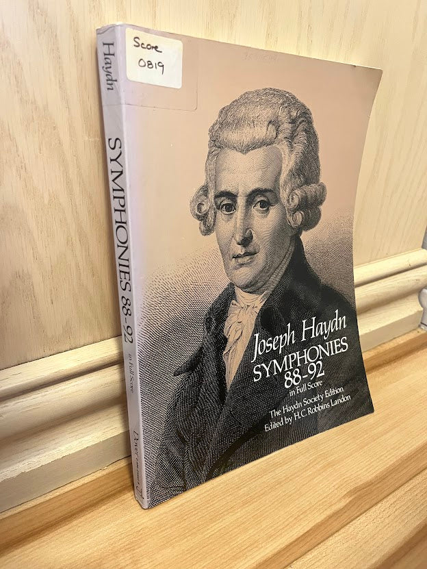 Joseph Haydn: Symphonies 88-92 in Full Score (The Haydn Society Edition) by H. C. Robbins Landon