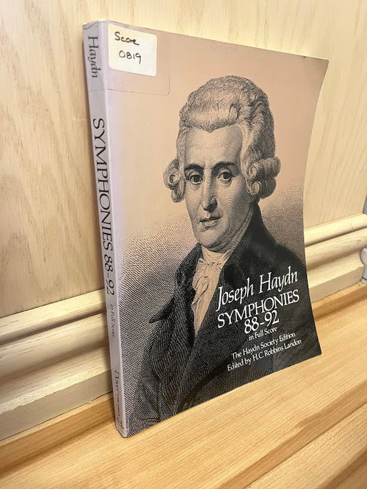Joseph Haydn: Symphonies 88-92 in Full Score (The Haydn Society Edition) by H. C. Robbins Landon